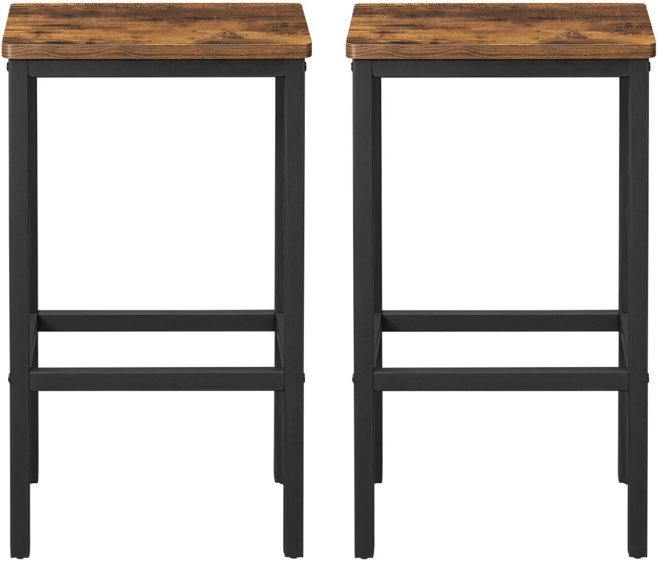 Tabouret de bar VASAGLE Industriel Brun LBC65X 2 unités