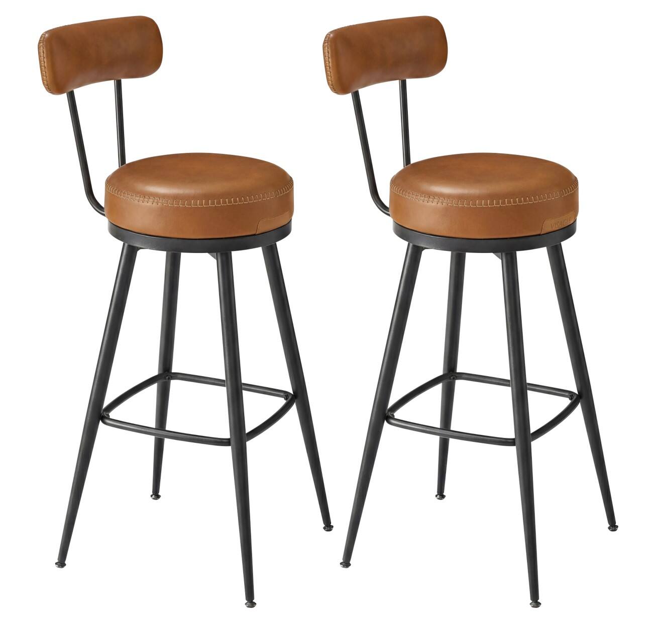 VASAGLE Barkruk Industrieel Bruin LBC889K01V2 2 Stuks