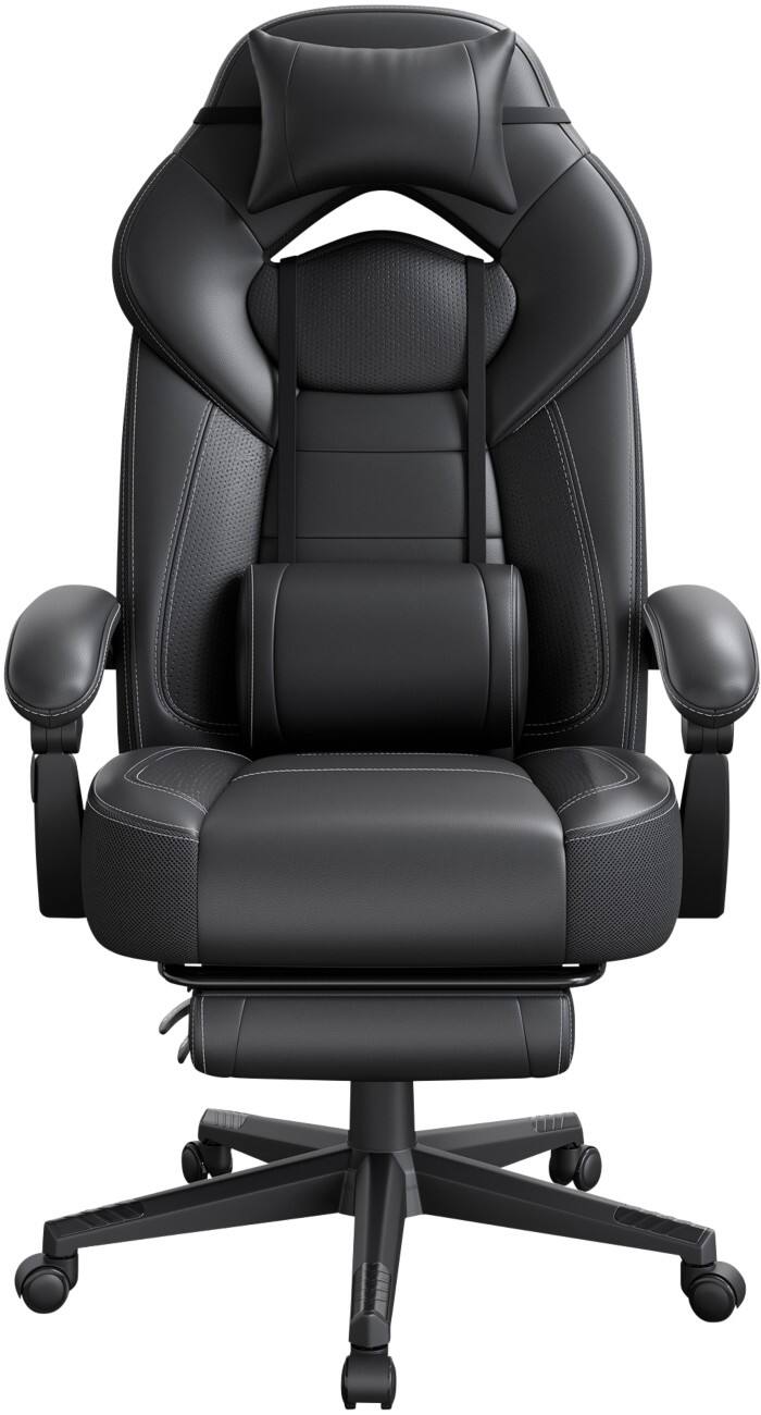 Fauteuil gaming SONGMICS Cathy Ergonomique Accoudoirs fixes Noir OBG077B01V2