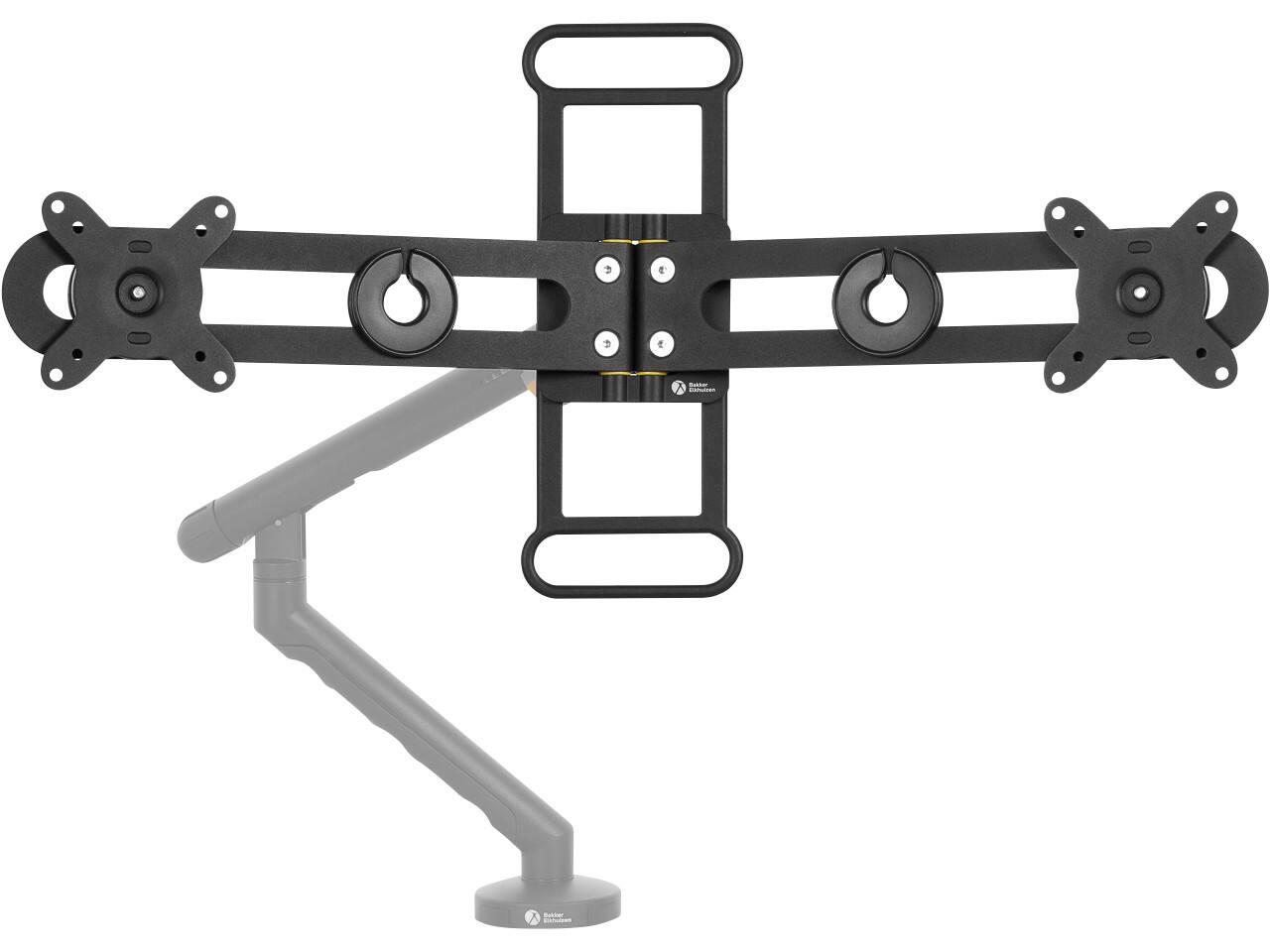 Double bras pour moniteur BakkerElkhuizen Hauteur ajustable 840 x 360 x 360 mm Noir