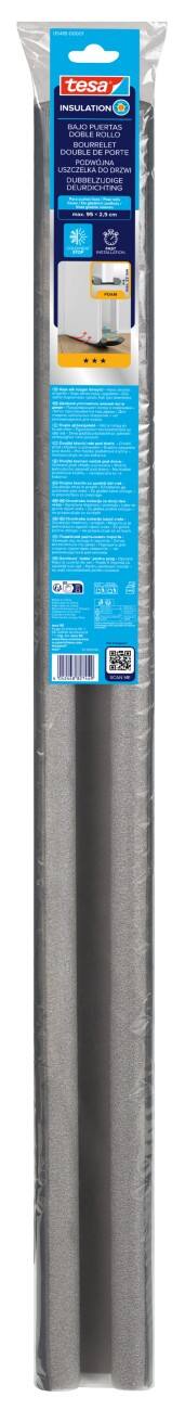 tesa Tochtstrip Grijs 80 mm LDPE (Lagedichtheidpolyetheen), PE (Polyetheen), Polyester