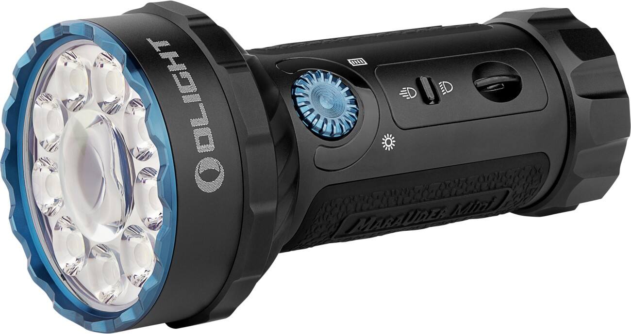 Olight Marauder Mini Zaklamp met Dubbele lichtbundel en RGB Zwart
