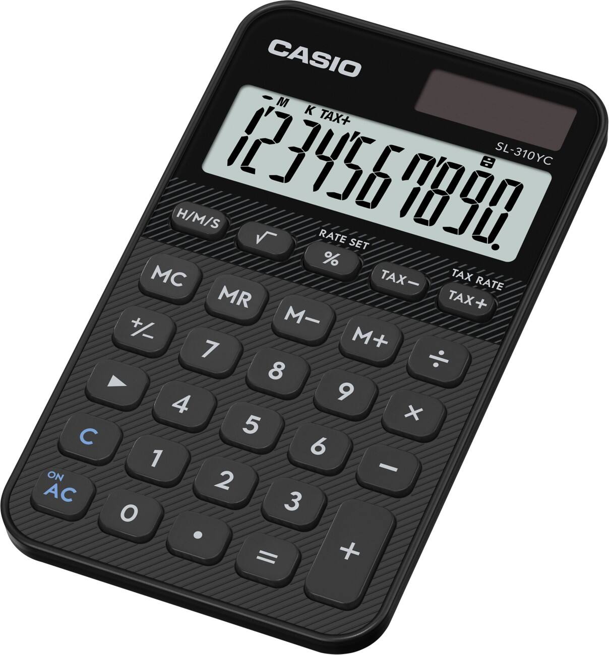 Calculatrice de poche Casio Colorful 10 chiffres Noir SL-310YC-BK
