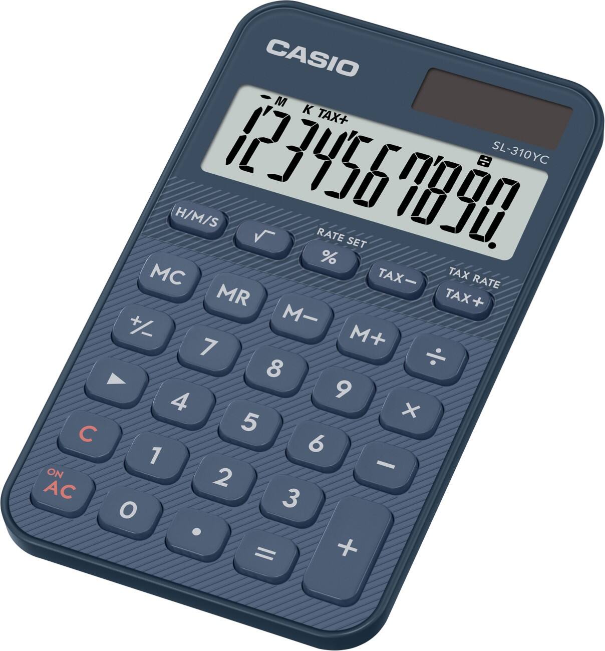 Calculatrice de poche Casio Colorful 10 chiffres Bleu marine SL-310YC-NY