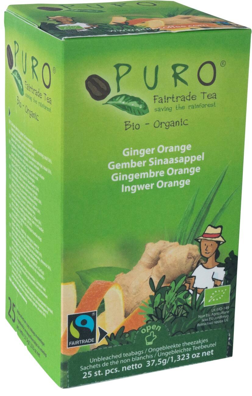 Thé Puro Fruits BIO Gingembre, orange 25 unités