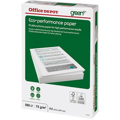 Office Depot Eco-Performance A4 Kopieerpapier Wit 75 g/m² Glad 500 Vellen