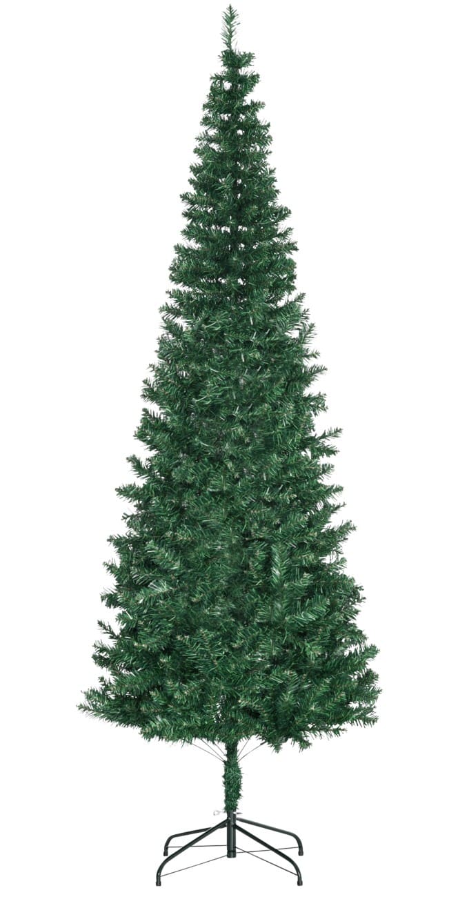 HOMCOM Kunstkerstboom Slank Groen 210 cm