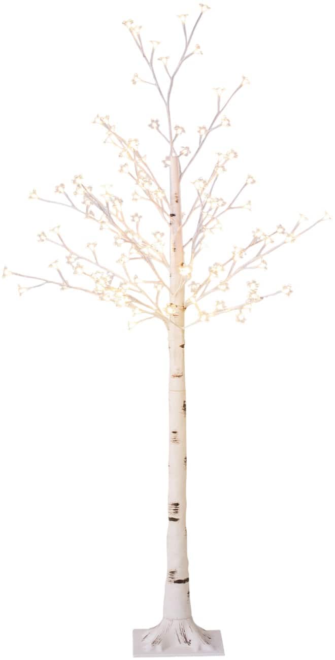 HOMCOM LED Lichtboom Kers Wit 150 cm