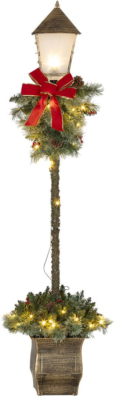 Décoration lumineuse OutSunny LED Noël Lampadaire Vert 150 cm