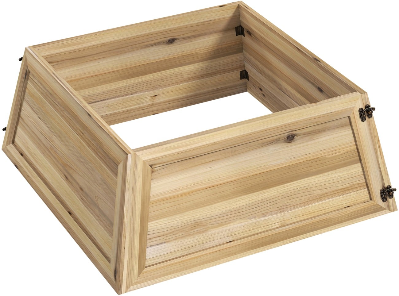 Cache-pied de sapin HOMCOM Noël Naturel Bois 65 cm