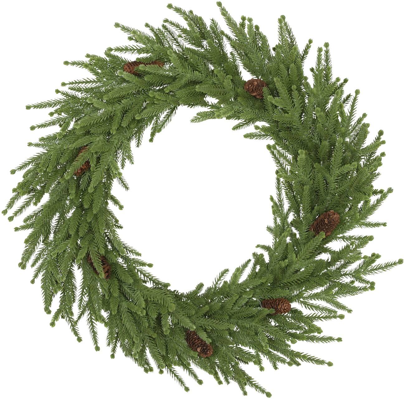 Couronne HOMCOM Artificiel Pin de l'île Norfolk Noël 60 cm