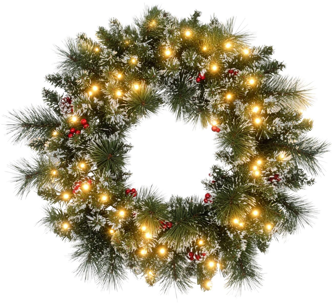 Couronne HOMCOM LED Noël 60 cm