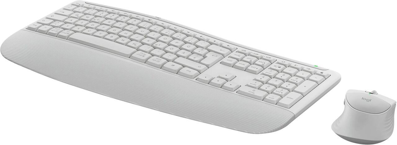 Logitech Signature Comfort Plus MK880 Draadloos Toetsenbord en muis Combo Bluetooth QWERTZ Duits Wit 920-014025