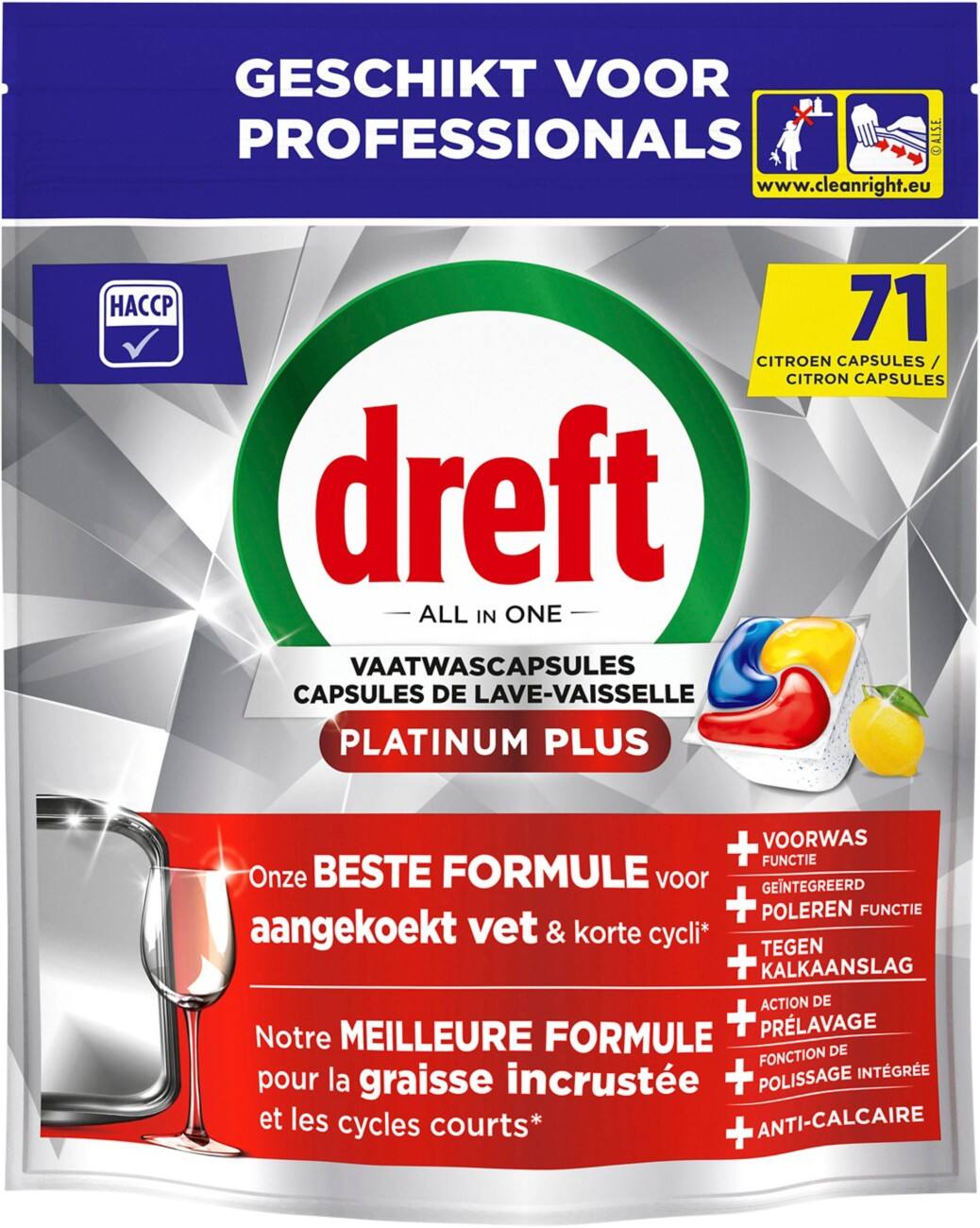 Dreft Vaatwastabletten Tabs Citroen 71 Stuks