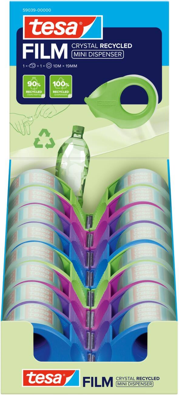 tesa Kleefband Transparant 25 (B) mm Kleine kern + Mini-dispenser