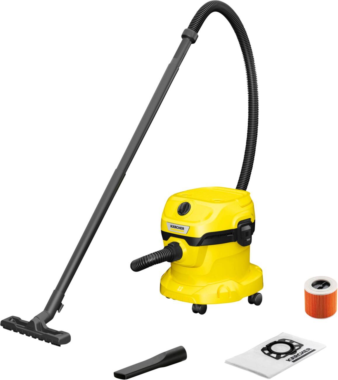 Kärcher WD 2 Plus V-12/4/18/C Natendroog-stofzuiger Bedraad Geel