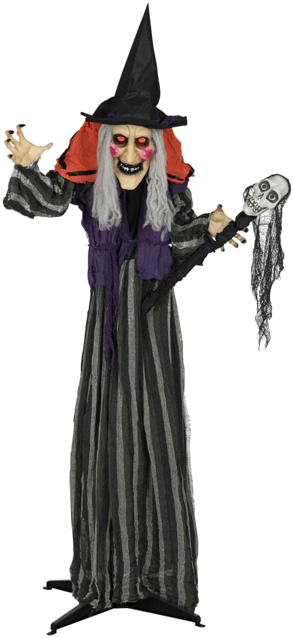 OutSunny Heks Halloween-versiering Polyester, Staal Oranje 87 (L) x 20 (B) x 160 (H) cm