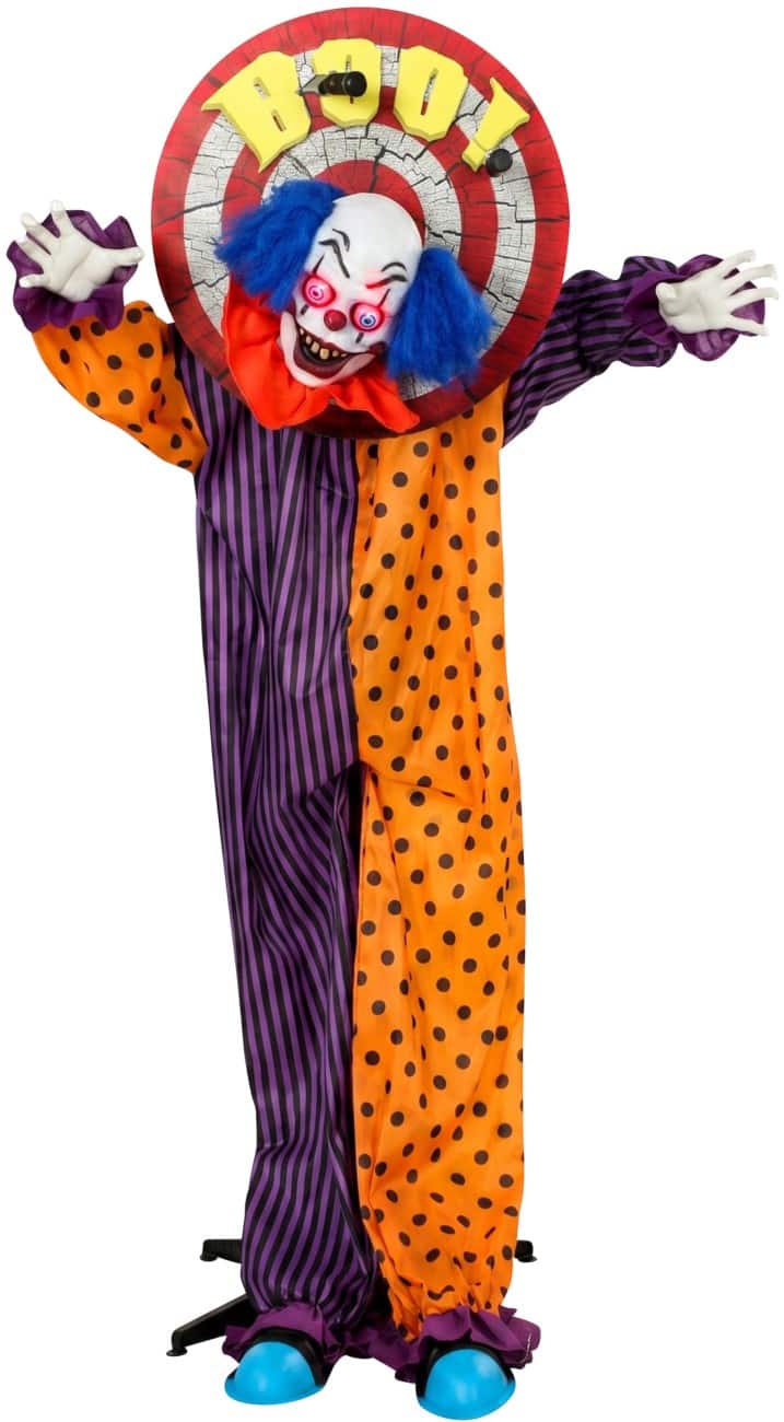 HOMCOM Clown Halloween-versiering Polyester, Metaal Multikleur 70 x 25 x 167 cm