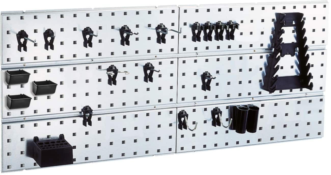 Panneau porte-outils raaco Acier 104 x 44 cm Argenté