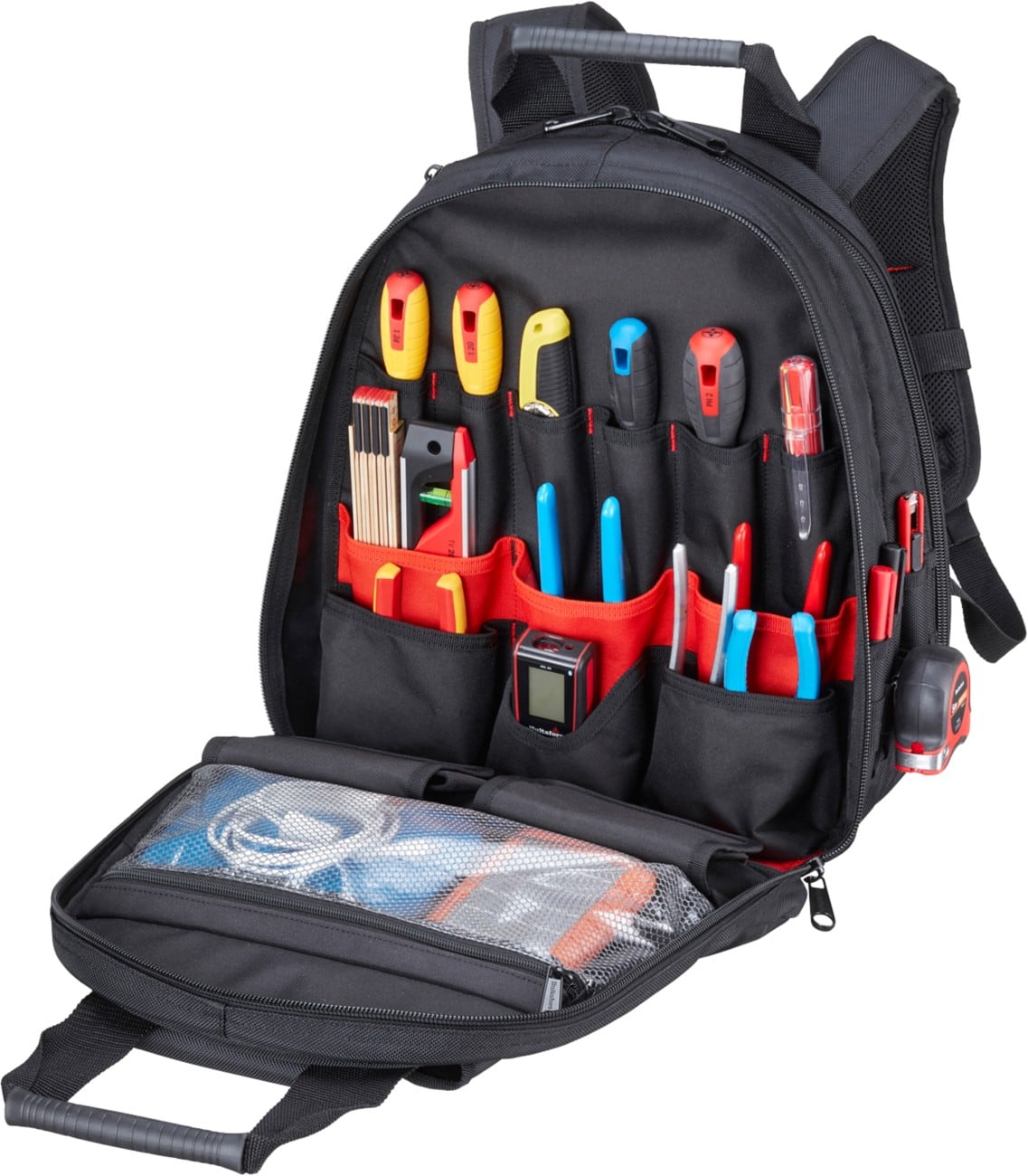 Sac à dos porte-outils Hultafors 38 x 33 x 43 cm Noir, rouge