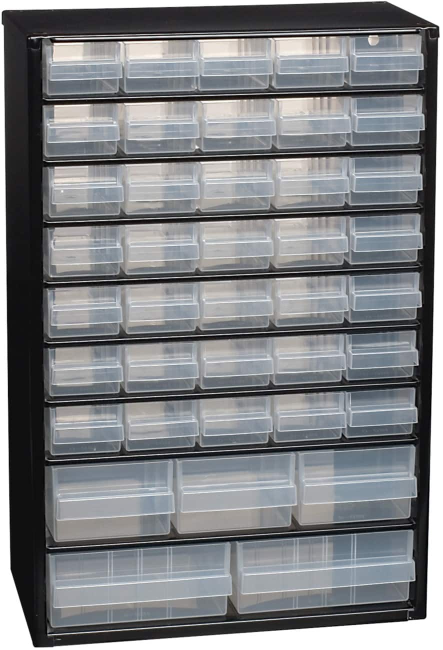 Organisateur d'outils raaco 40 tiroirs Noir, transparent