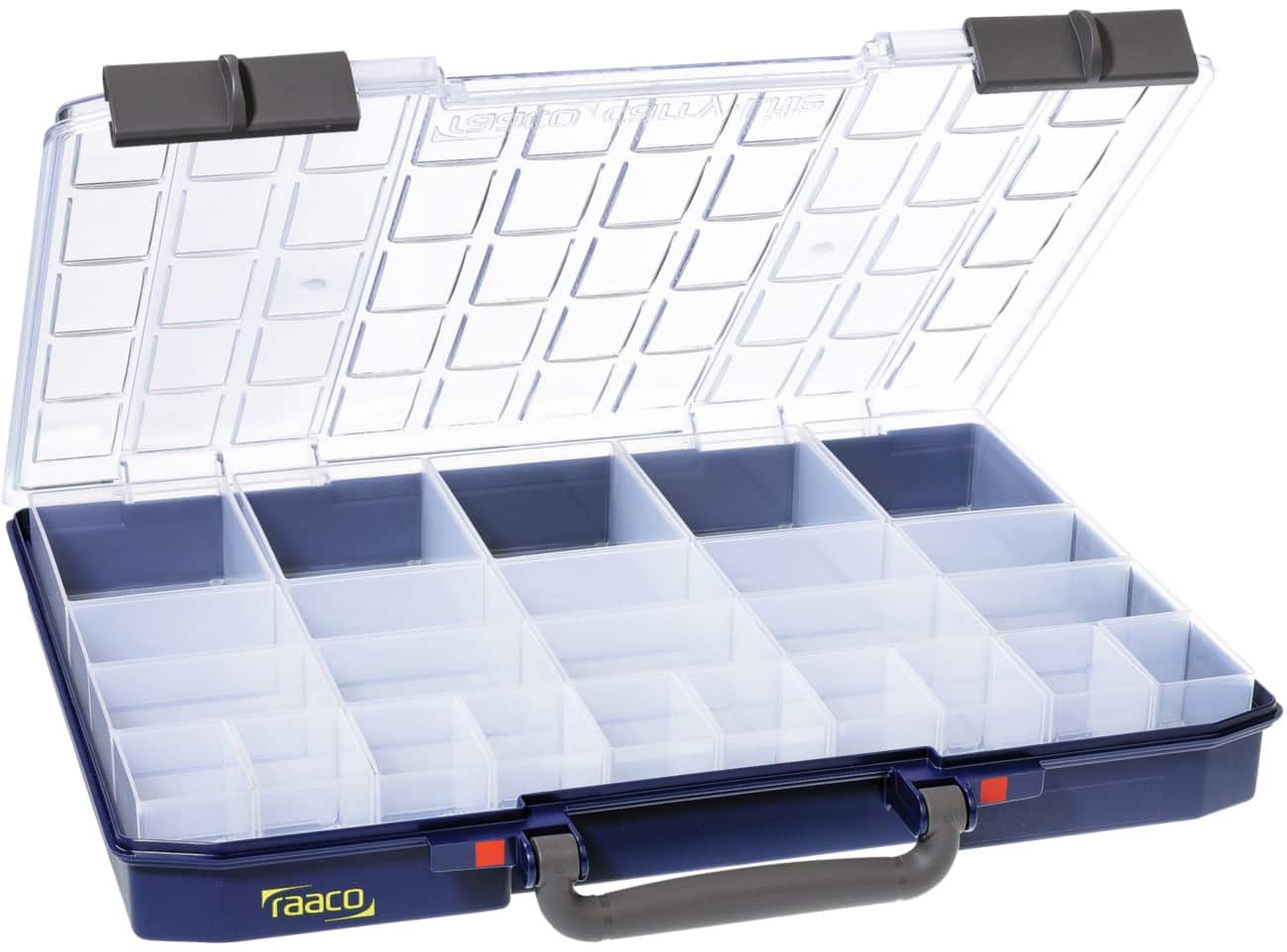 Organisateur d'outils raaco PC (Polycarbonate) 41,3 x 33 x 5,7 cm Bleu, transparent