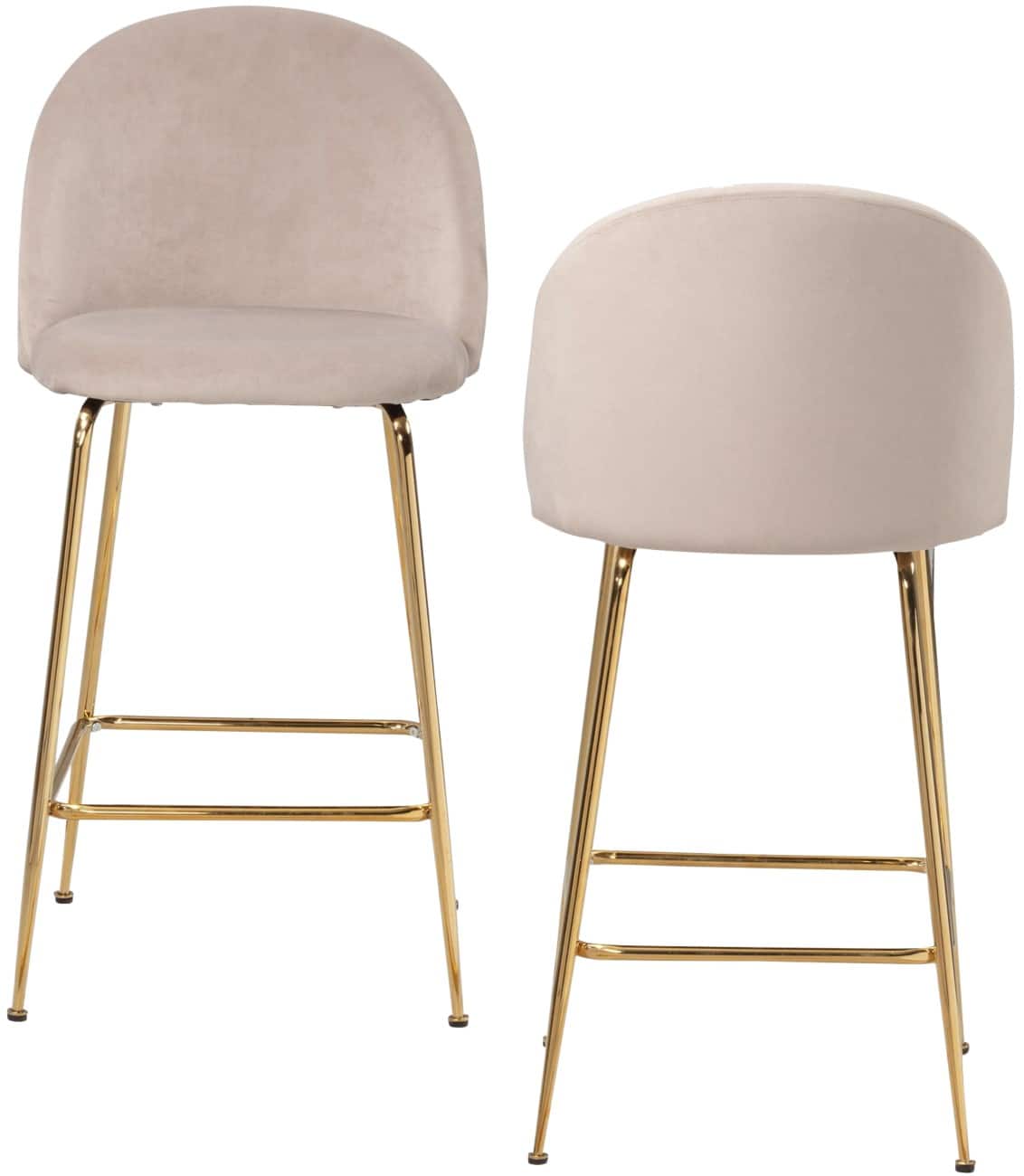 Tabouret de bar WOHNLING Beige 50 x 50 x 102 cm