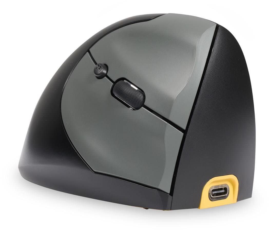 Souris BakkerElkhuizen HandShake 3-Mode Avec fil / Sans fil Avec Bluetooth Gris, noir