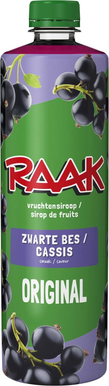 RAAK Zwarte bes Vruchtensiroop 750 ml