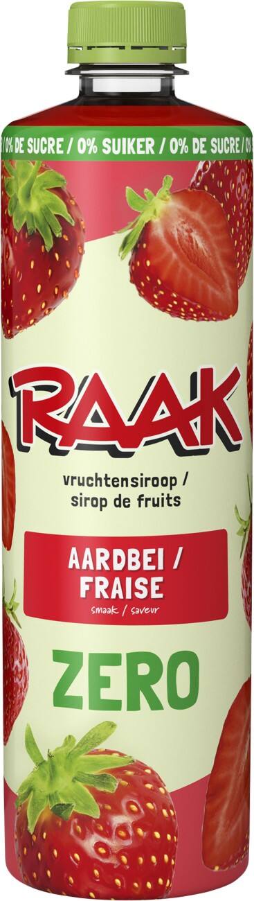 RAAK Zero Aardbei Vruchtensiroop 750 ml