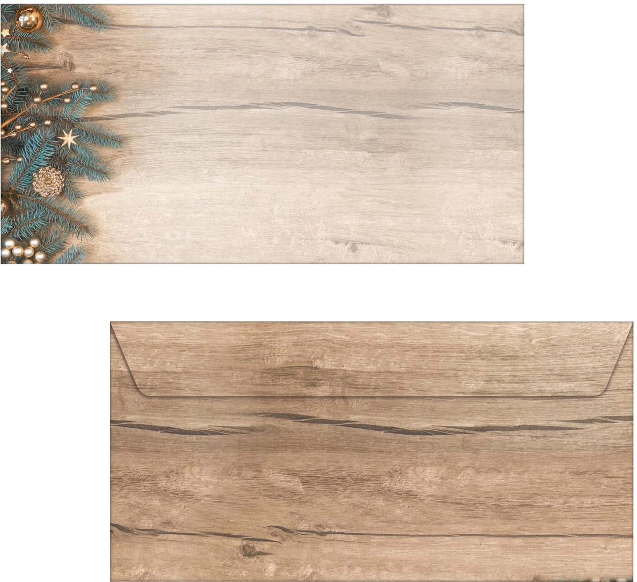 Enveloppes de Noël Sigel Branches de sapin 0,9 x 11,1 cm Brun 25 unités