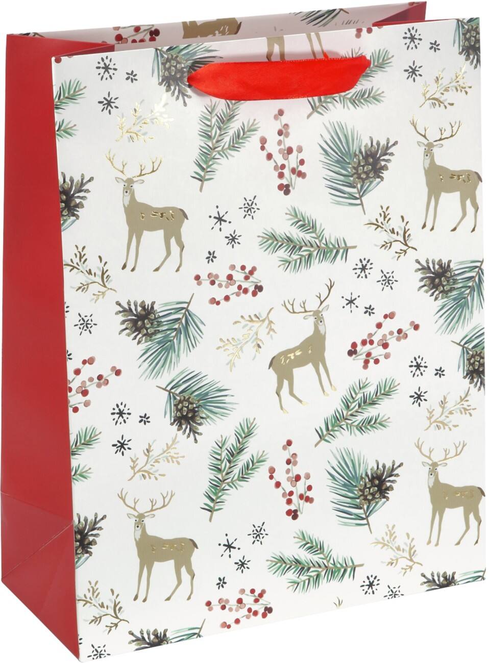 Sigel Geschenktas Kerstmis Large Wit Karton, Kunststof 26 x 33 x 12 cm 5 Stuks