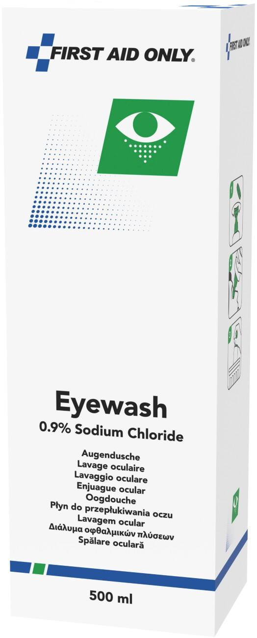 Solution oculaire First Aid Only 0,9 % de NaCl 500 ml