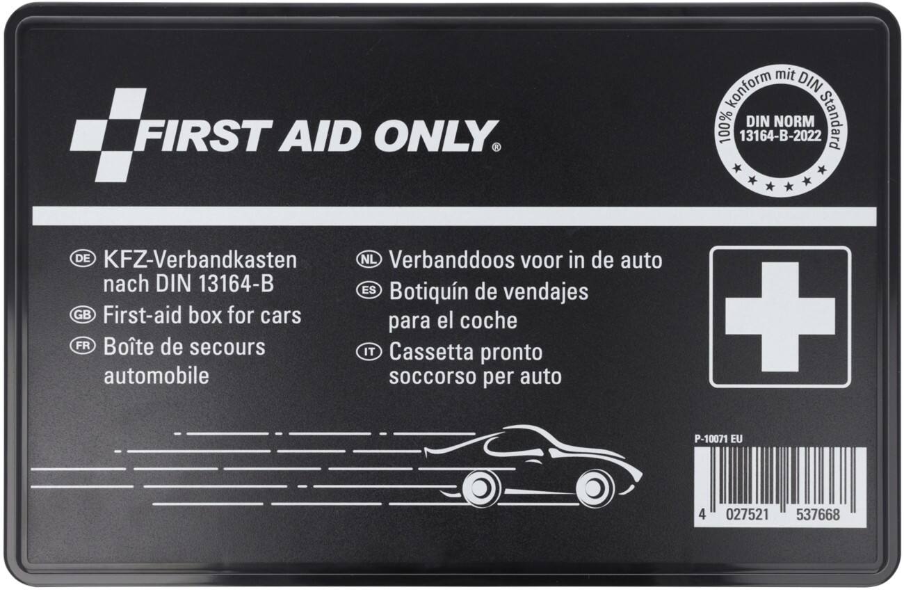 Trousse de secours First Aid Only Pour véhicules Noir Conforme à la norme DIN 13164