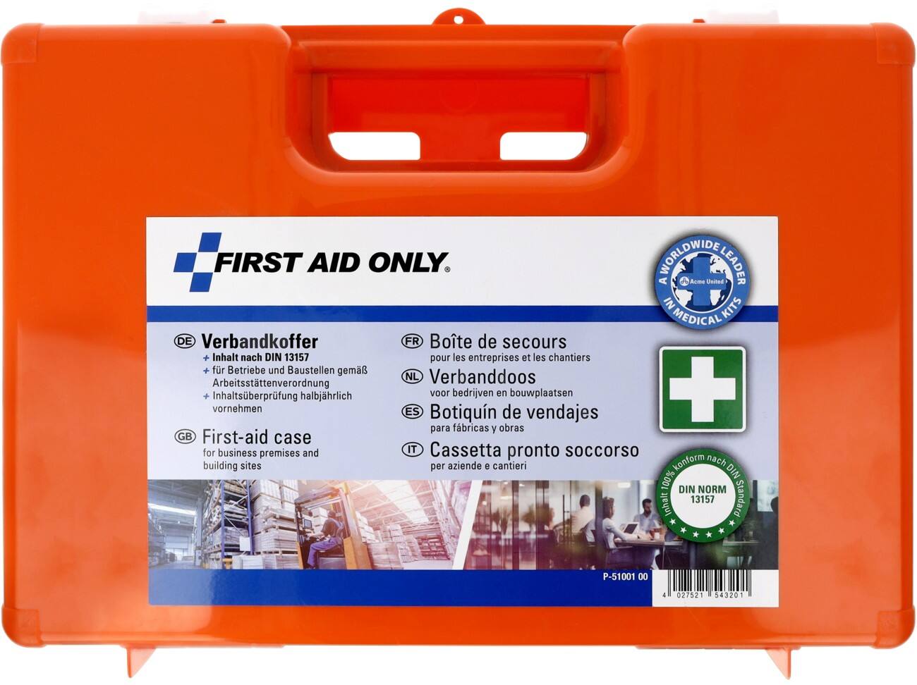 Trousse de secours First Aid Only Conforme à la norme DIN 13157