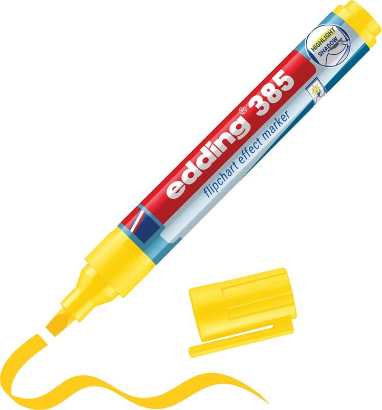 Marqueur pour chevalet edding Effect 385 Jaune