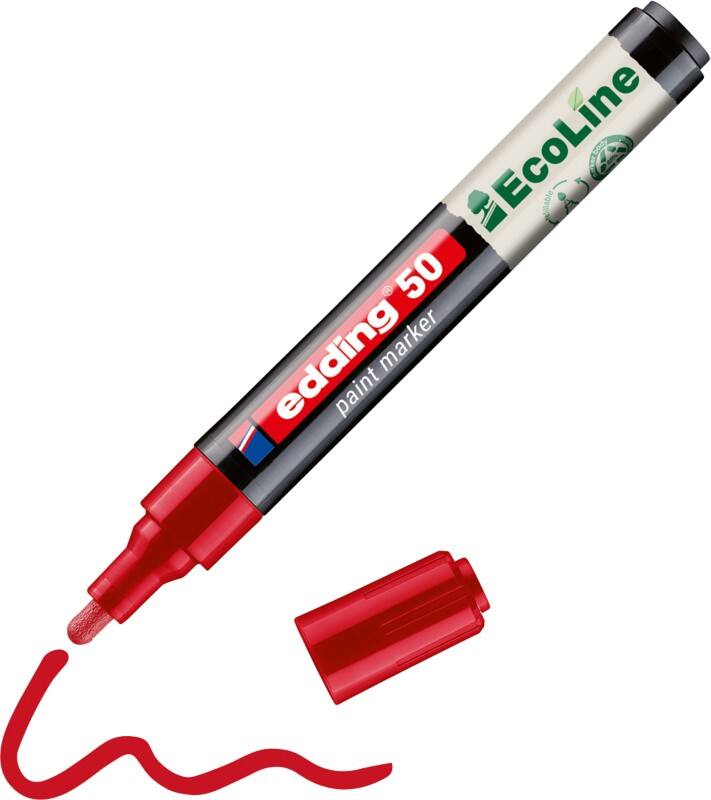 edding EcoLine 50 Permanent Lakmarker Rood