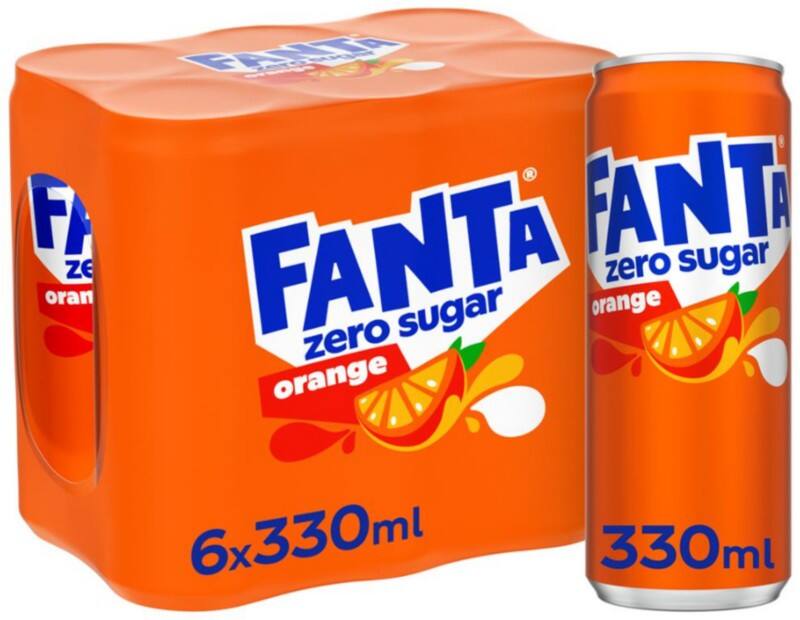 Fanta Zero Sugar Frisdrank Sinaasappel 24 Blikjes à 330ml