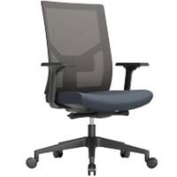 Siège ergonomique Schaffenburg 110-EN Mécanisme synchrone Filet, tissu Accoudoirs et siège réglables en hauteur Gris 130 kg 580 x 668 x 1044