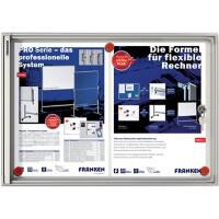 Vitrine d'affichage verrouillable Franken Valueline A3 Montage mural Argenté Non adhésif 510 mm (l) x 370 mm (h)