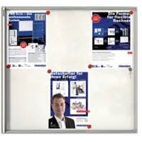 Vitrine d'affichage verrouillable Franken Valueline 6 x A4 Montage mural Argenté Non adhésif 730 mm (l) x 680 mm (h)