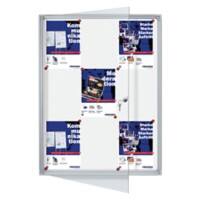 Vitrine d'affichage verrouillable Franken Valueline 9 x A4 Montage mural Argenté Non adhésif 730 mm (l) x 980 mm (h)