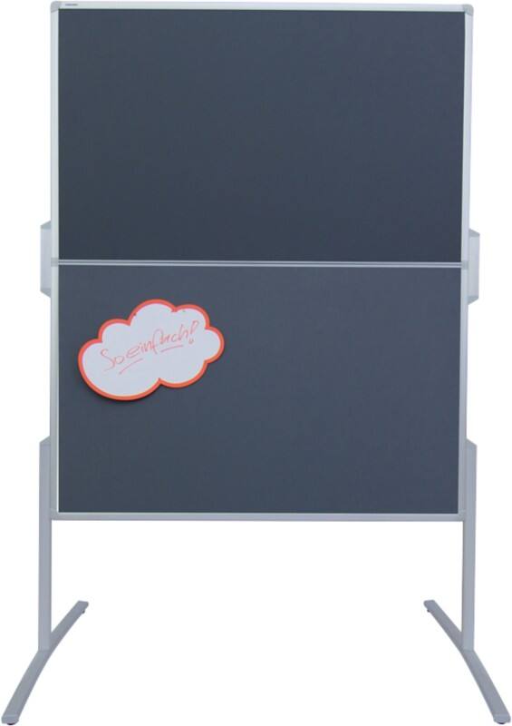 Tableau de présentation Franken Proline Non magnétique Autoportant 1250 mm (l) x 1900 mm (h) Feutre Gris