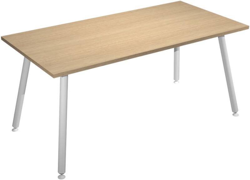 Bureau Viking Start Chêne Mélamine, Métal Blanc 1600 x 800 x 744 mm