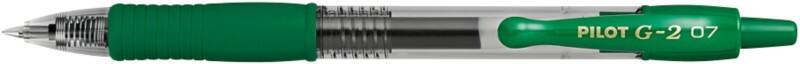 Pilot G2 Gelpen Groen 0,4 mm Medium Kegelvormig Navulbaar