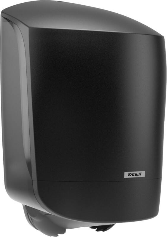 KATRIN KAT82254 Papierenhanddoekroldispenser ABS (Acrylonitril Butadieen Styreen), PC (Polycarbonaat), POM (Polyoxymethyleen) Zwart