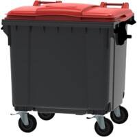 Bac de manutention 1100 L Gris, rouge Plastique