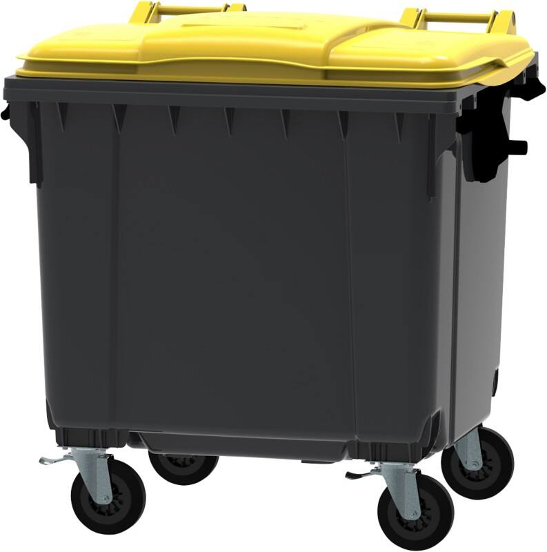Bac de manutention 1100 L Gris, jaune Plastique