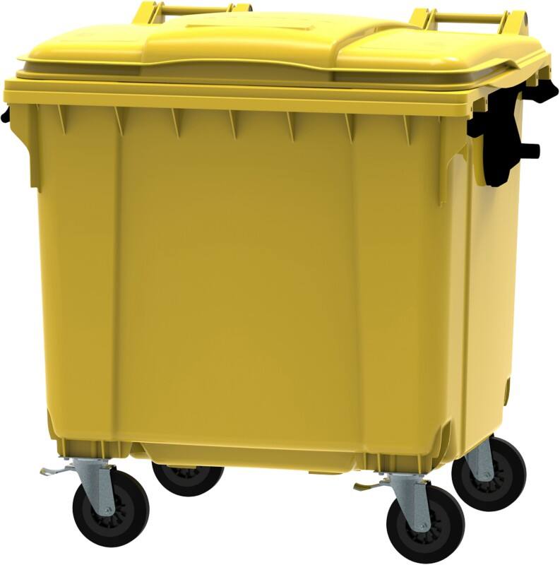 Bac de manutention 1100 L Jaune Plastique