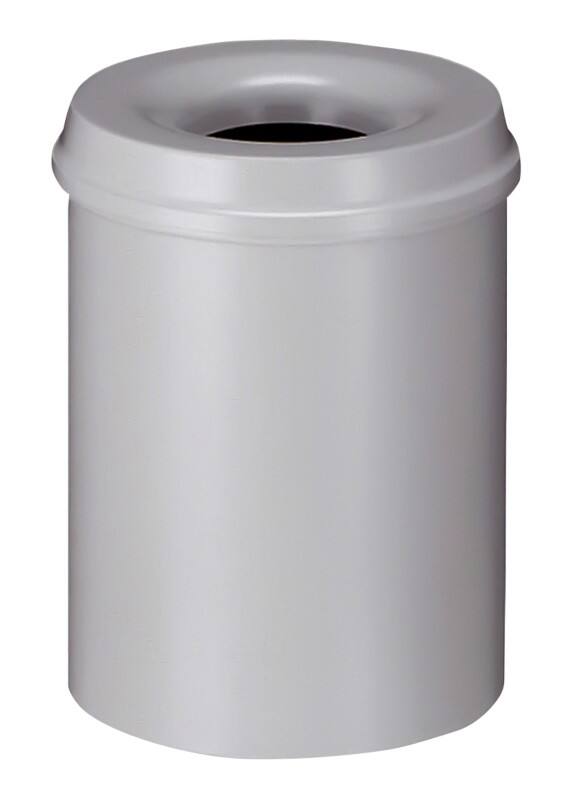 Poubelle anti-feu V-PART 15 L Gris Métal